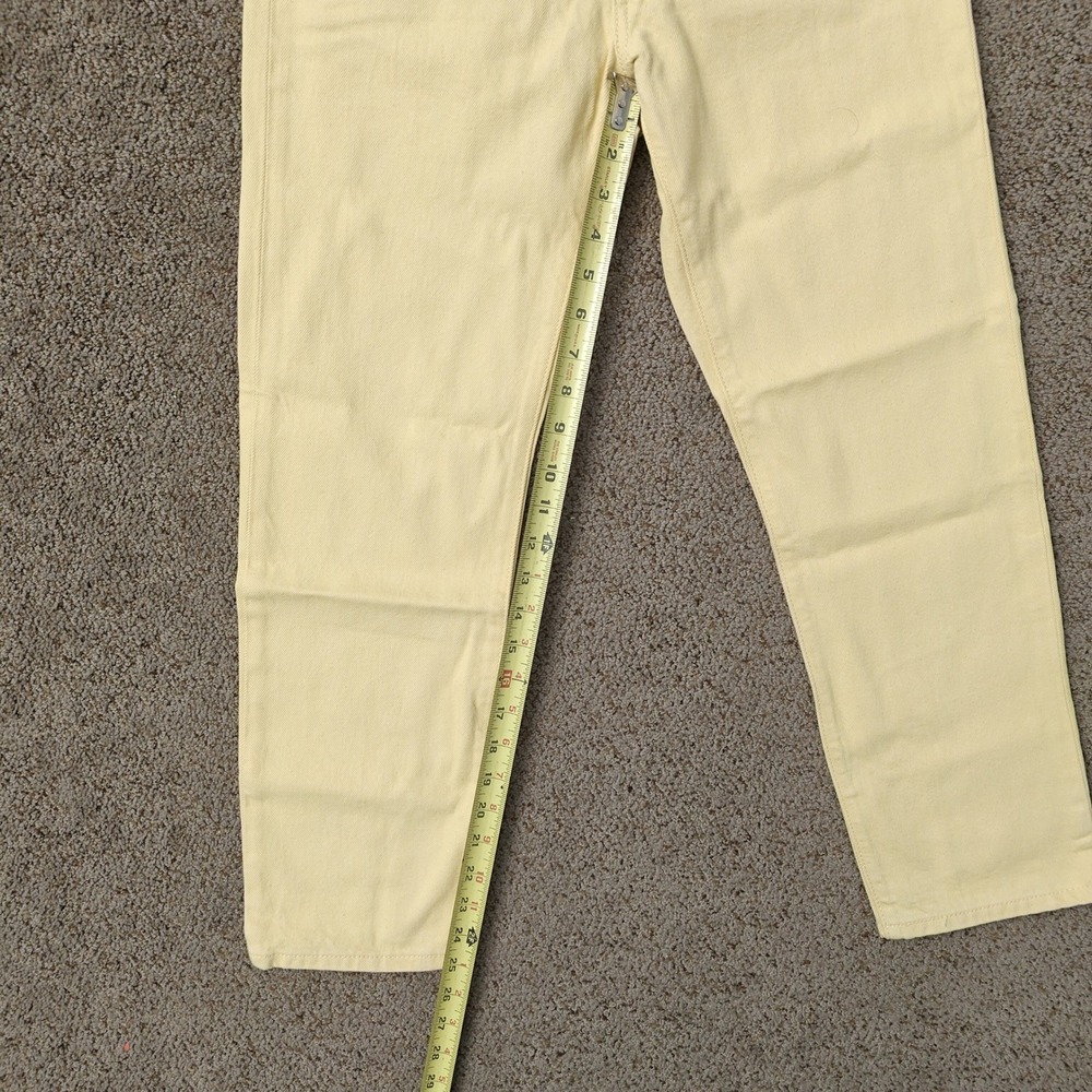 Levis Fresh 501 Cropped Jeans Womens 25x26‎ Yellow High Rise Straight Leg - Picture 10 of 13